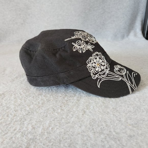 Karma Live in The Moment Embroidered Skull Cap Hat Cotton Black One Size - Picture 7 of 11